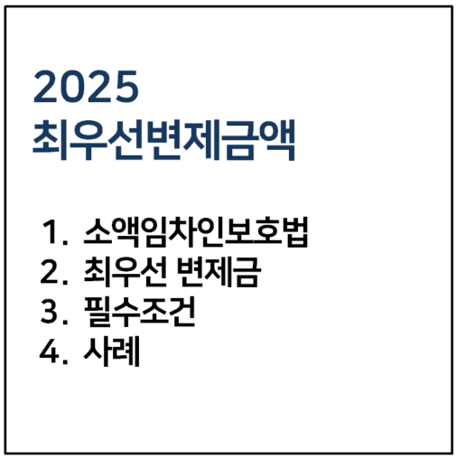 2025 최우선변제금액