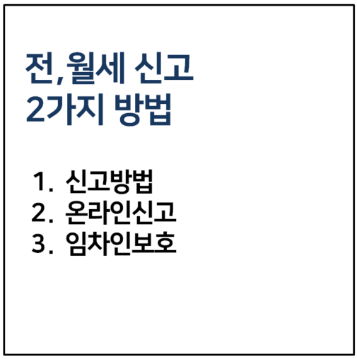 전월세 신고제 신고방법